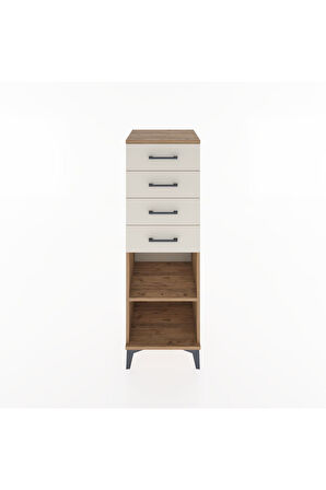 Hyperion Dolap Tek Raflı 4 Çekmeceli 44x44x134 Çam-Aytaşı
