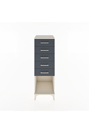 Hyperion Dolap 5 Çekmeceli 44x44x134 Aytaşı-Antrasit