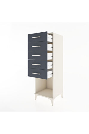 Hyperion Dolap 5 Çekmeceli 44x44x134 Aytaşı-Antrasit