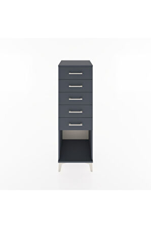 Hyperion Dolap 5 Çekmeceli 44x44x134 Antrasit-Antrasit