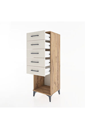 Hyperion Dolap 5 Çekmeceli 44x44x134 Çam-Aytaşı