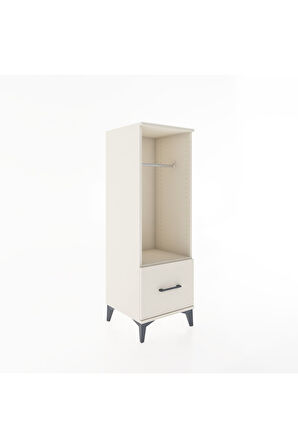 Hyperion Dolap Tek Raflı Tek Çekmeceli Tek Askılı 44x44x134 Aytaşı-Aytaşı