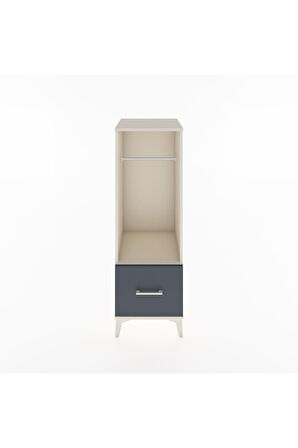 Hyperion Dolap Tek Raflı Tek Çekmeceli Tek Askılı 44x44x134 Aytaşı-Antrasit