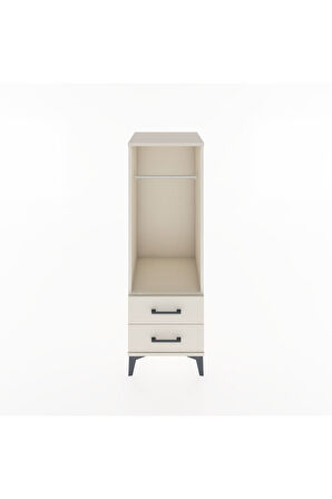 Hyperion Dolap Tek Raflı 2 Çekmeceli Tek Askılı 44x44x134 Aytaşı-Aytaşı