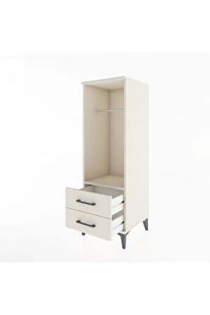 Hyperion Dolap Tek Raflı 2 Çekmeceli Tek Askılı 44x44x134 Aytaşı-Aytaşı