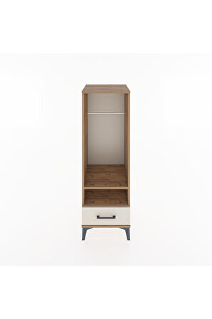 Hyperion Dolap 2 Raflı Tek Çekmeceli Tek Askılı 44x44x134 Çam-Aytaşı