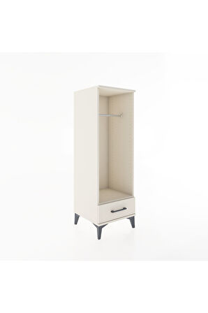 Hyperion Dolap Tek Raflı Tek Çekmeceli Tek Askılı 44x44x134 Aytaşı-Aytaşı
