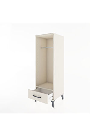 Hyperion Dolap Tek Raflı Tek Çekmeceli Tek Askılı 44x44x134 Aytaşı-Aytaşı