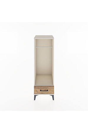 Hyperion Dolap Tek Raflı Tek Çekmeceli Tek Askılı 44x44x134 Aytaşı-Çam