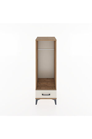 Hyperion Dolap Tek Raflı Tek Çekmeceli Tek Askılı 44x44x134 Çam-Aytaşı