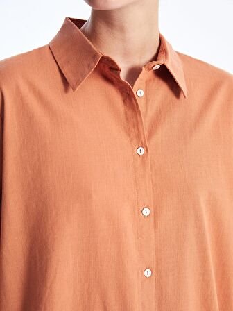 Düz Uzun Kollu Kadın Gömlek Tunik