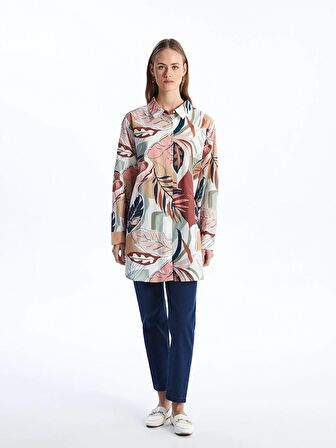 Desenli Kadın Gömlek Tunik