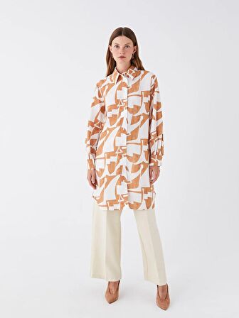 Desenli Kadın Gömlek Tunik