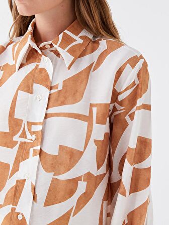 Desenli Kadın Gömlek Tunik