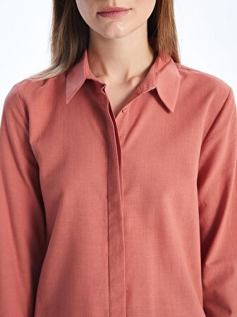 Düz Uzun Kollu Kadın Gömlek Tunik