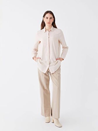 Düz Uzun Kollu Kadın Gömlek Tunik