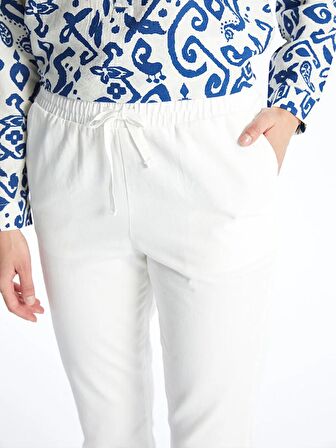 Kadın Havuç Kesim Düz Pantolon