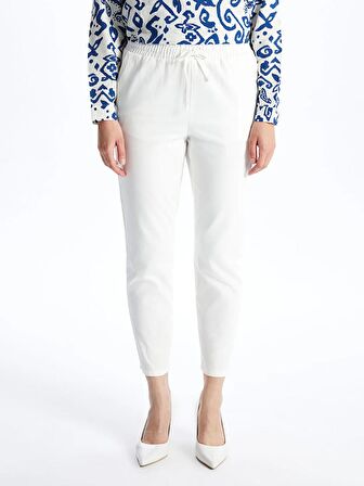 Kadın Havuç Kesim Düz Pantolon