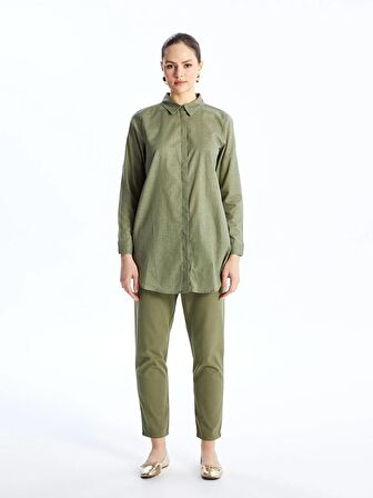 Kadın Havuç Kesim Düz Pantolon