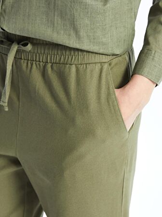 Kadın Havuç Kesim Düz Pantolon