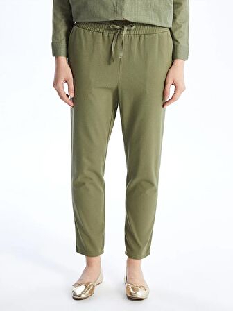 Kadın Havuç Kesim Düz Pantolon