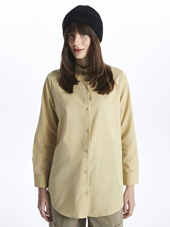 Düz Uzun Kollu Kadın Gömlek Tunik