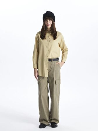 Düz Uzun Kollu Kadın Gömlek Tunik