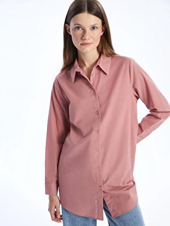 Düz Uzun Kollu Kadın Gömlek Tunik