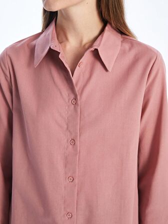 Düz Uzun Kollu Kadın Gömlek Tunik