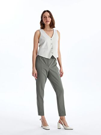 Beli Lastikli Standart Fit Kadın Pantolon