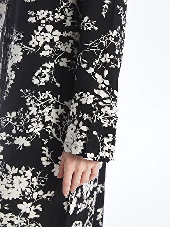 Bisiklet Yaka Desenli Kadın Gömlek Tunik