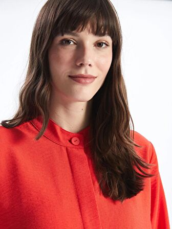 Kadın Hakim Yaka Düz Gömlek Tunik