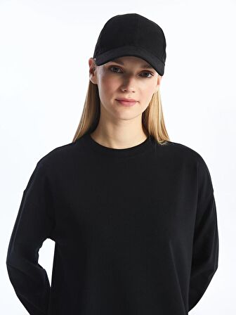Bisiklet Yaka Düz Uzun Kollu Kadın Sweatshirt Tunik