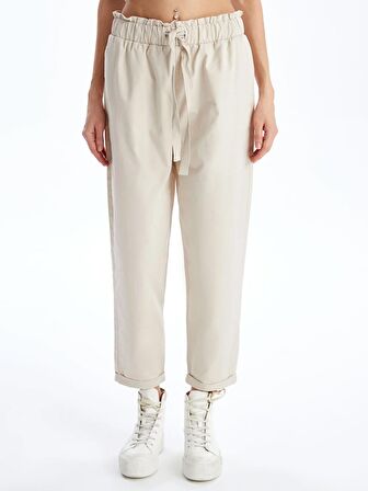 Beli Lastikli Rahat Kalıp Kadın Pantolon