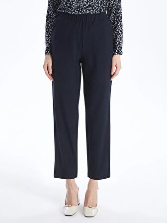 Beli Lastikli Havuç Kesim Kadın Pantolon