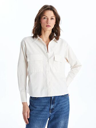 Çizgili Uzun Kollu Kadın Gömlek