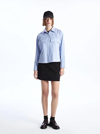 Çizgili Uzun Kollu Kadın Gömlek