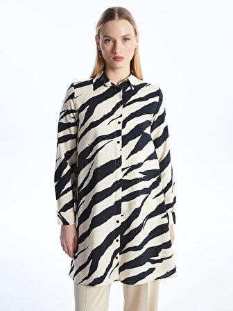 Desenli Kadın Gömlek Tunik