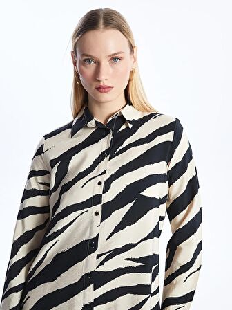 Desenli Kadın Gömlek Tunik