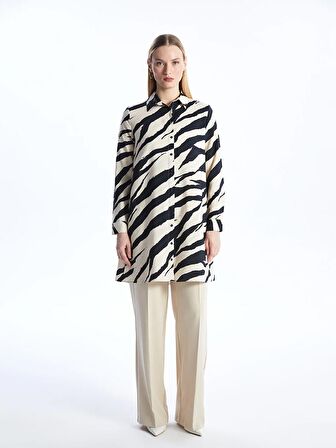 Desenli Kadın Gömlek Tunik