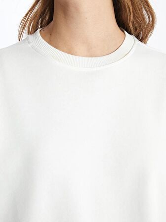 Bisiklet Yaka Oversize Kadın Sweatshirt