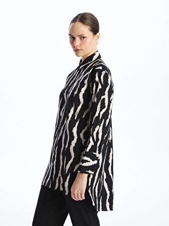 Desenli Kadın Gömlek Tunik