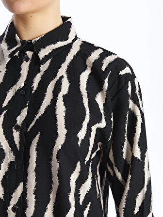 Desenli Kadın Gömlek Tunik