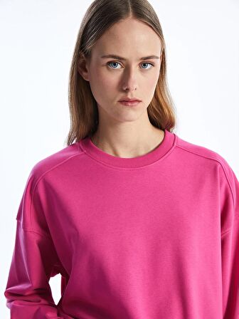 Bisiklet Yaka Oversize Kadın Sweatshirt
