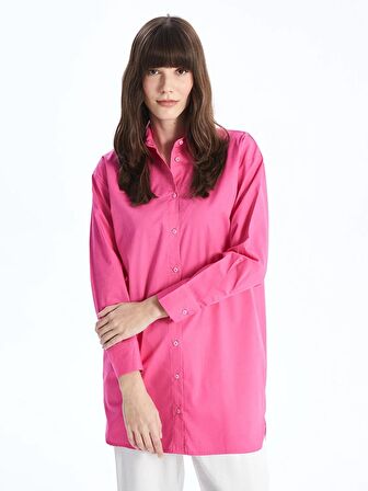 Düz Uzun Kollu Oversize Kadın Gömlek Tunik