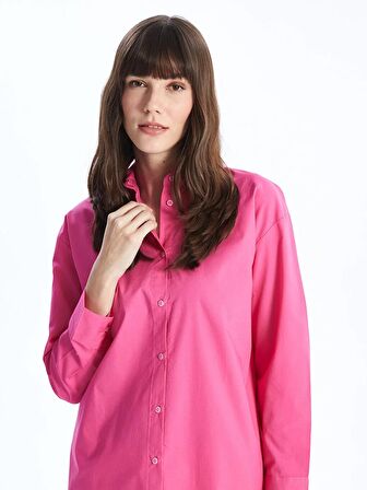 Düz Uzun Kollu Oversize Kadın Gömlek Tunik