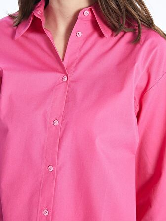 Düz Uzun Kollu Oversize Kadın Gömlek Tunik