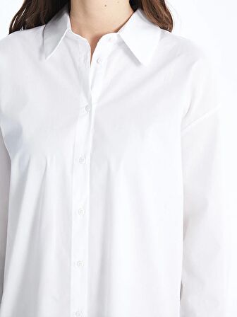 Düz Uzun Kollu Oversize Kadın Gömlek Tunik