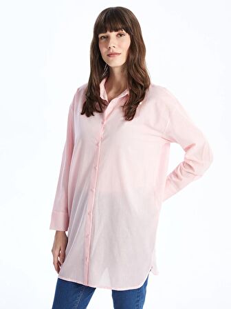 Düz Uzun Kollu Oversize Kadın Gömlek Tunik
