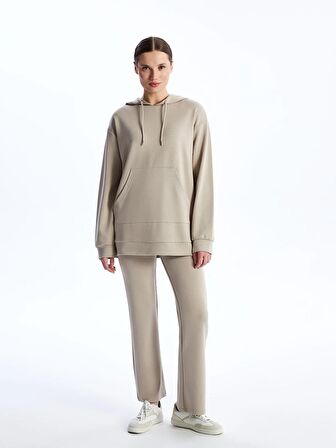 Kadın Beli Lastikli Düz Eşofman Altı